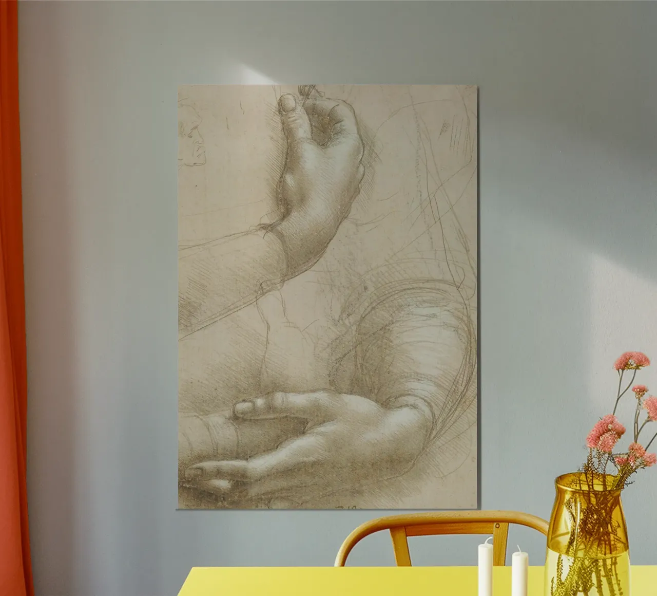 Studio della mano poster con telaio in alluminio da James McIntosh