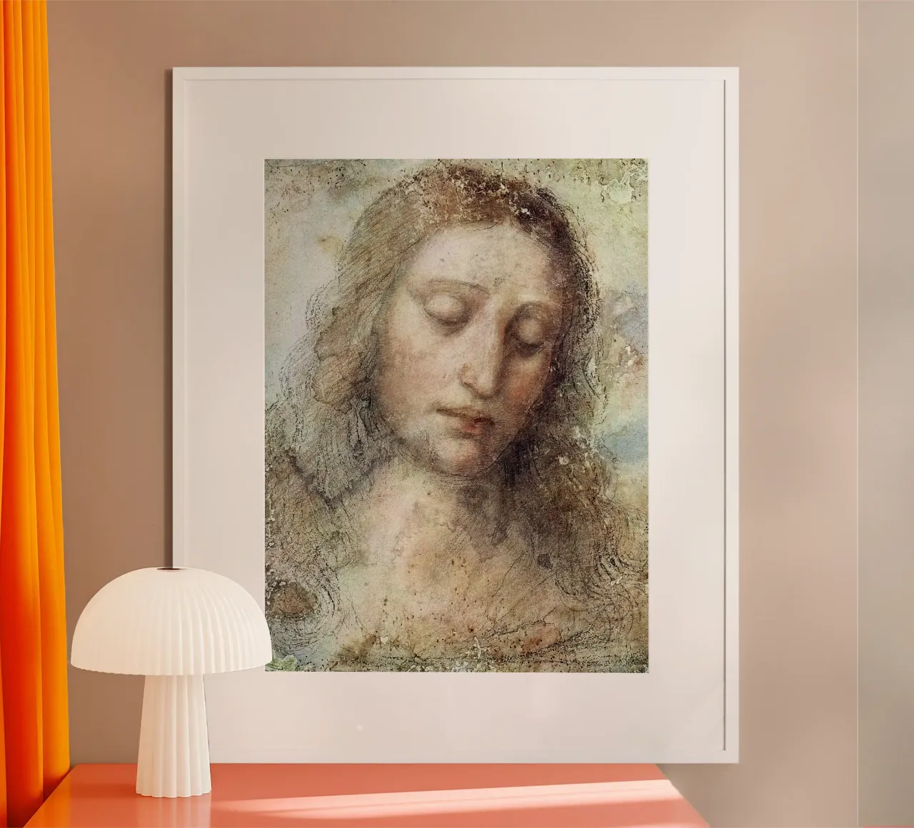 Testa di Cristo di Leonardo da Vinci poster da James McIntosh