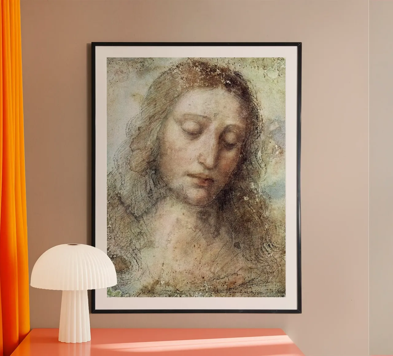 Testa di Cristo di Leonardo da Vinci poster da James McIntosh