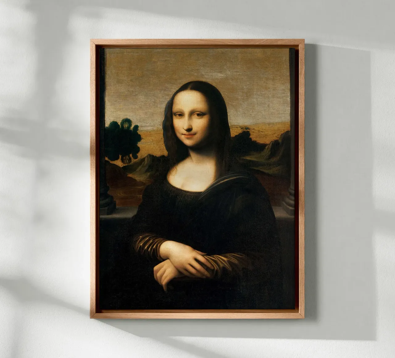 Isleworth Mona Lisa by Leonardo da Vinci tela con Cornice a cassetta da James McIntosh