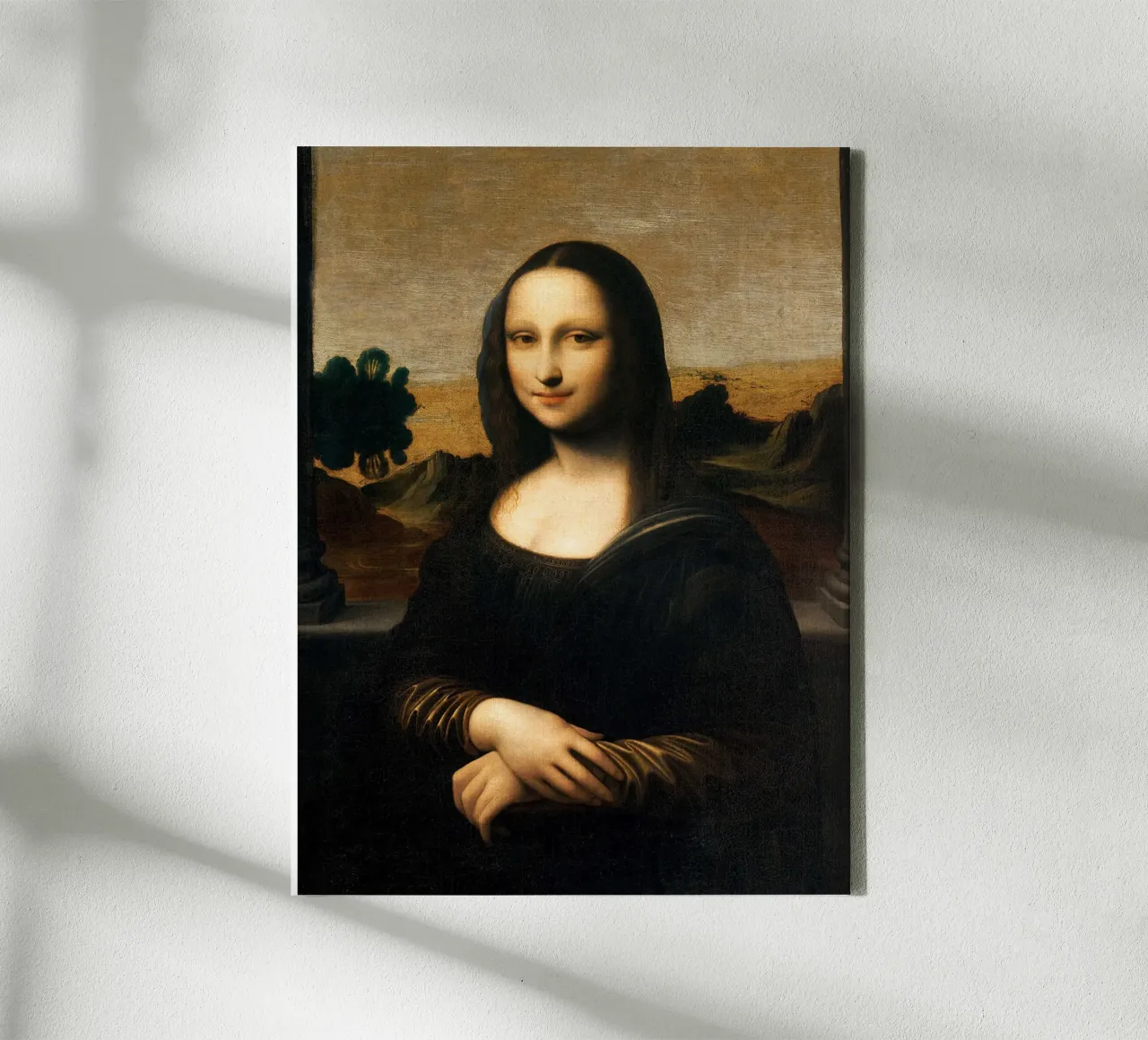 Isleworth Mona Lisa by Leonardo da Vinci tela con Cornice a cassetta da James McIntosh