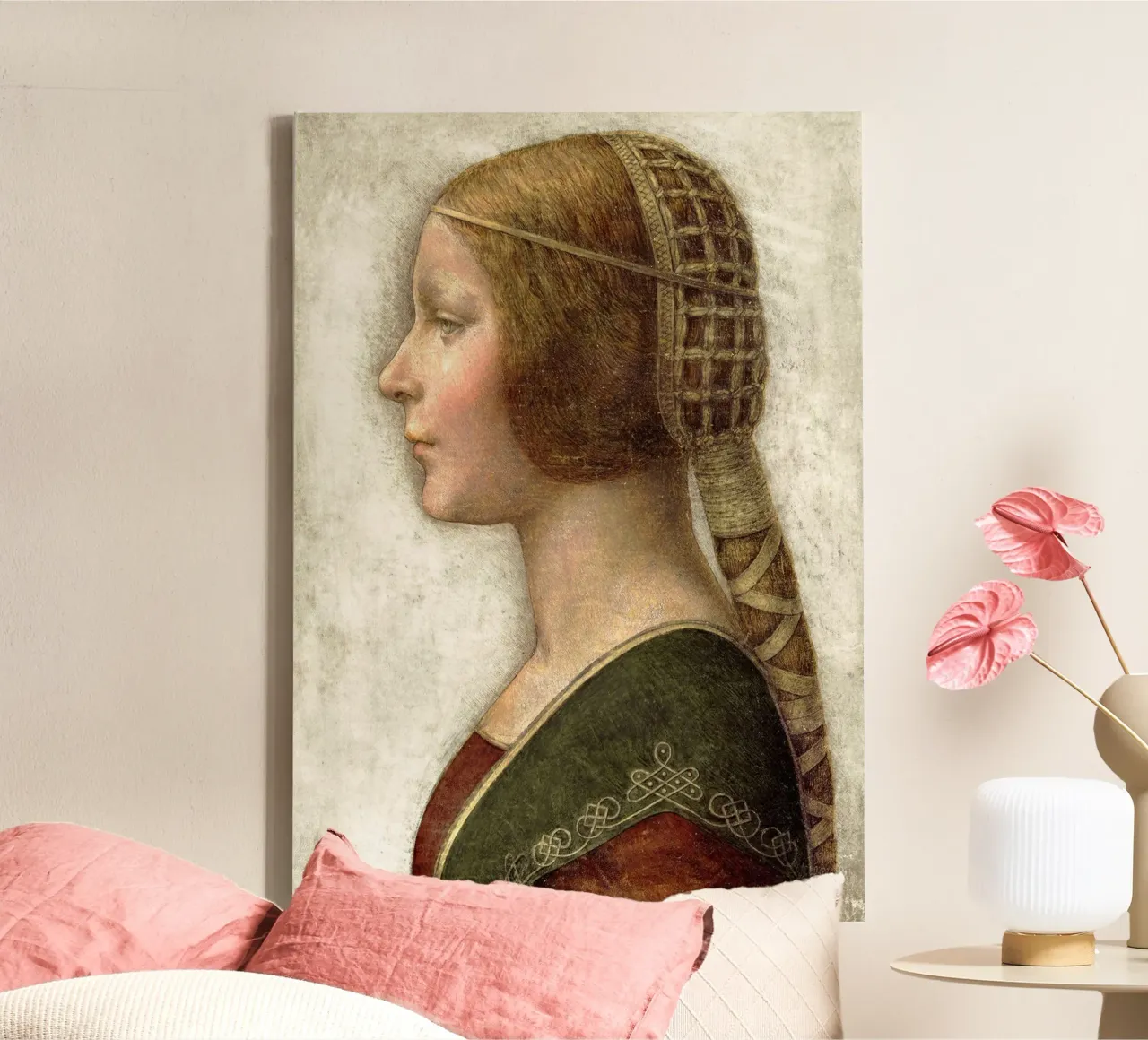La Bella Principessa by Leonardo da Vinci tela con Cornice a cassetta da James McIntosh