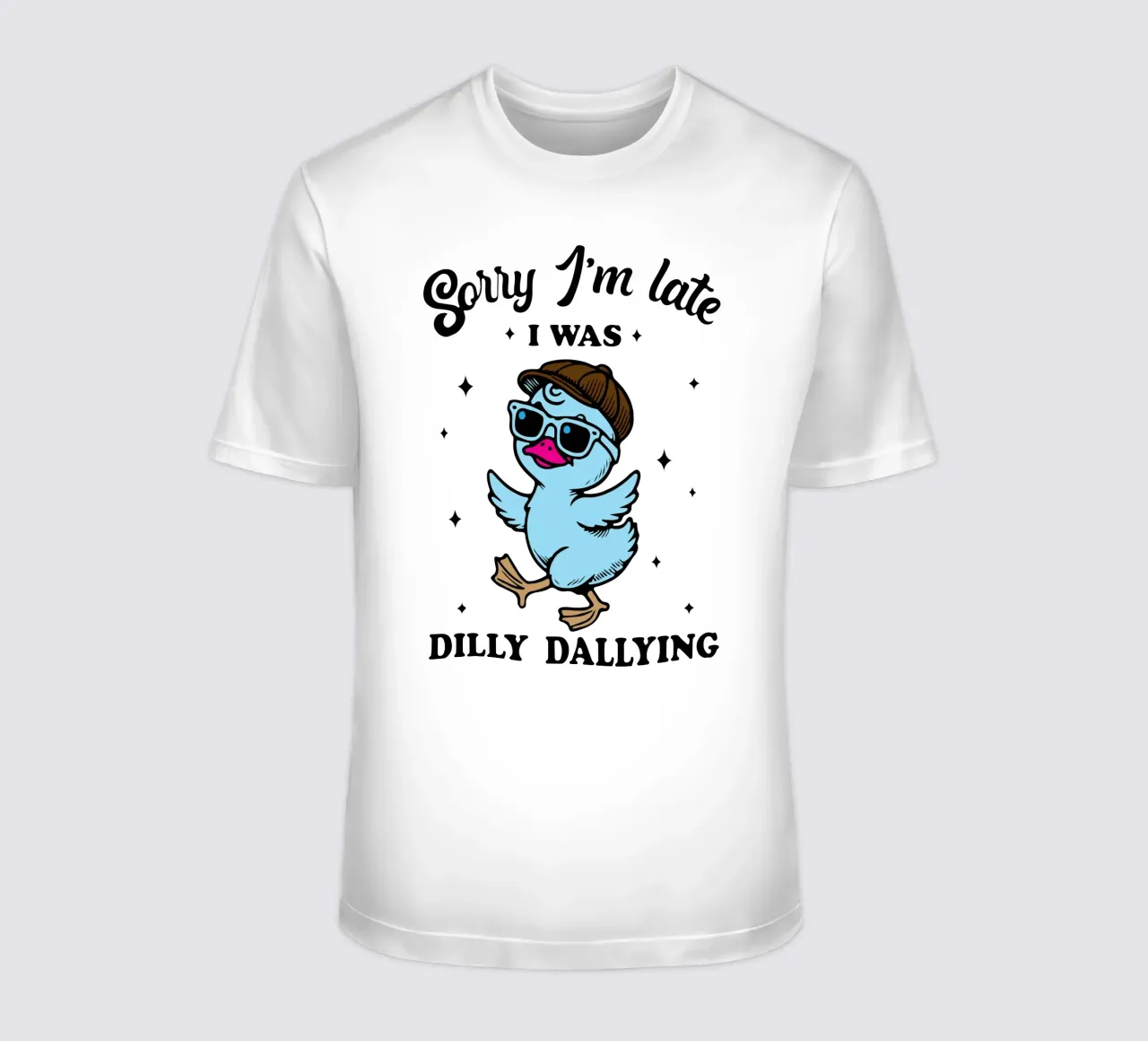 dilly dallyng funny duck t-shirt da tanabaroo
