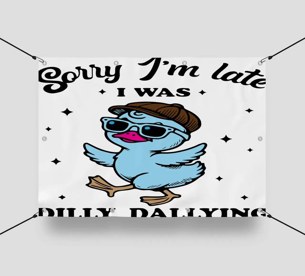 dilly dallyng funny duck telo in pvc da tanabaroo