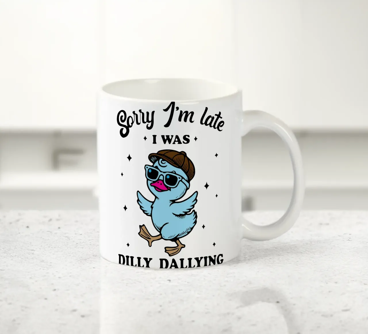 dilly dallyng funny duck tazza in ceramica da tanabaroo