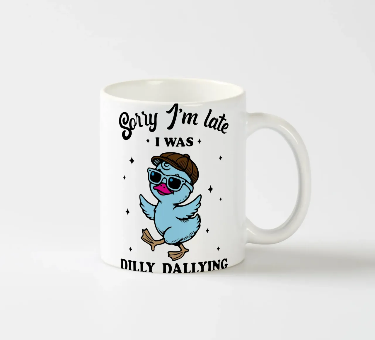 dilly dallyng funny duck tazza in ceramica da tanabaroo