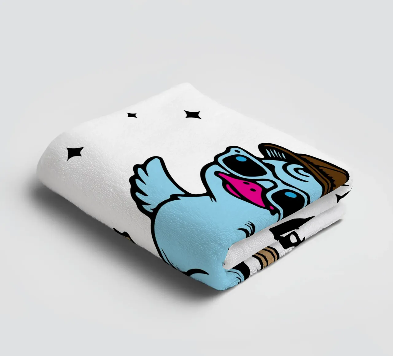 dilly dallyng funny duck asciugamano da bagno da tanabaroo
