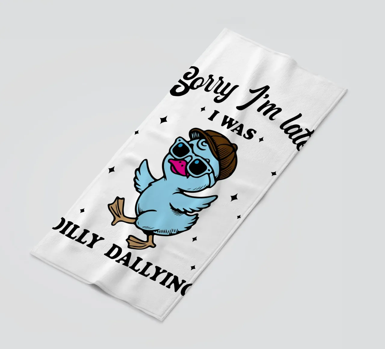 dilly dallyng funny duck telo mare da tanabaroo
