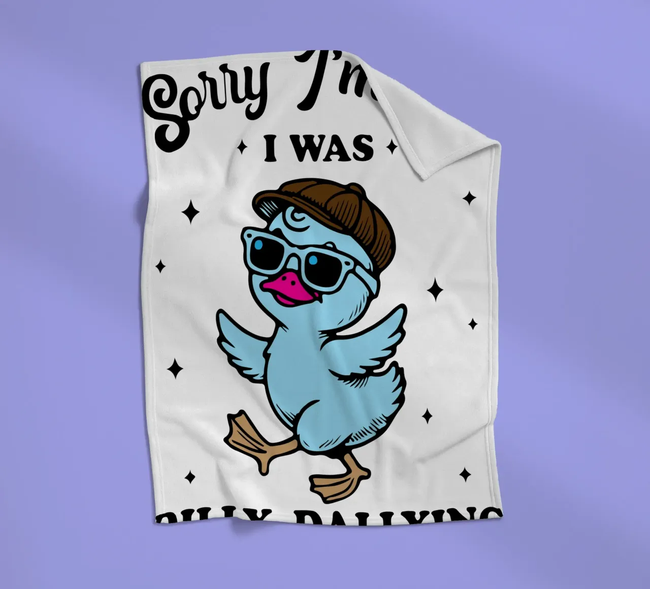 dilly dallyng funny duck coperta in pile da tanabaroo