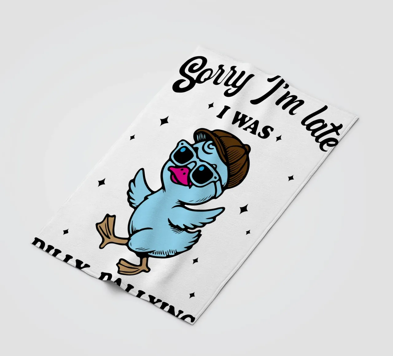dilly dallyng funny duck coperta in pile da tanabaroo