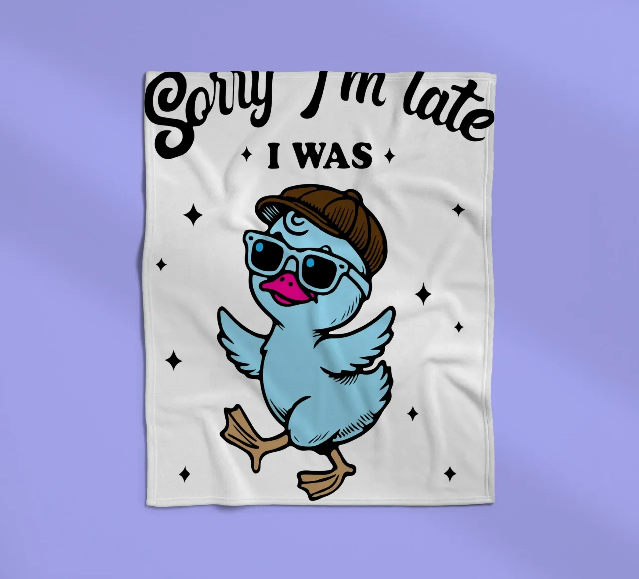 dilly dallyng funny duck coperta in pile da tanabaroo