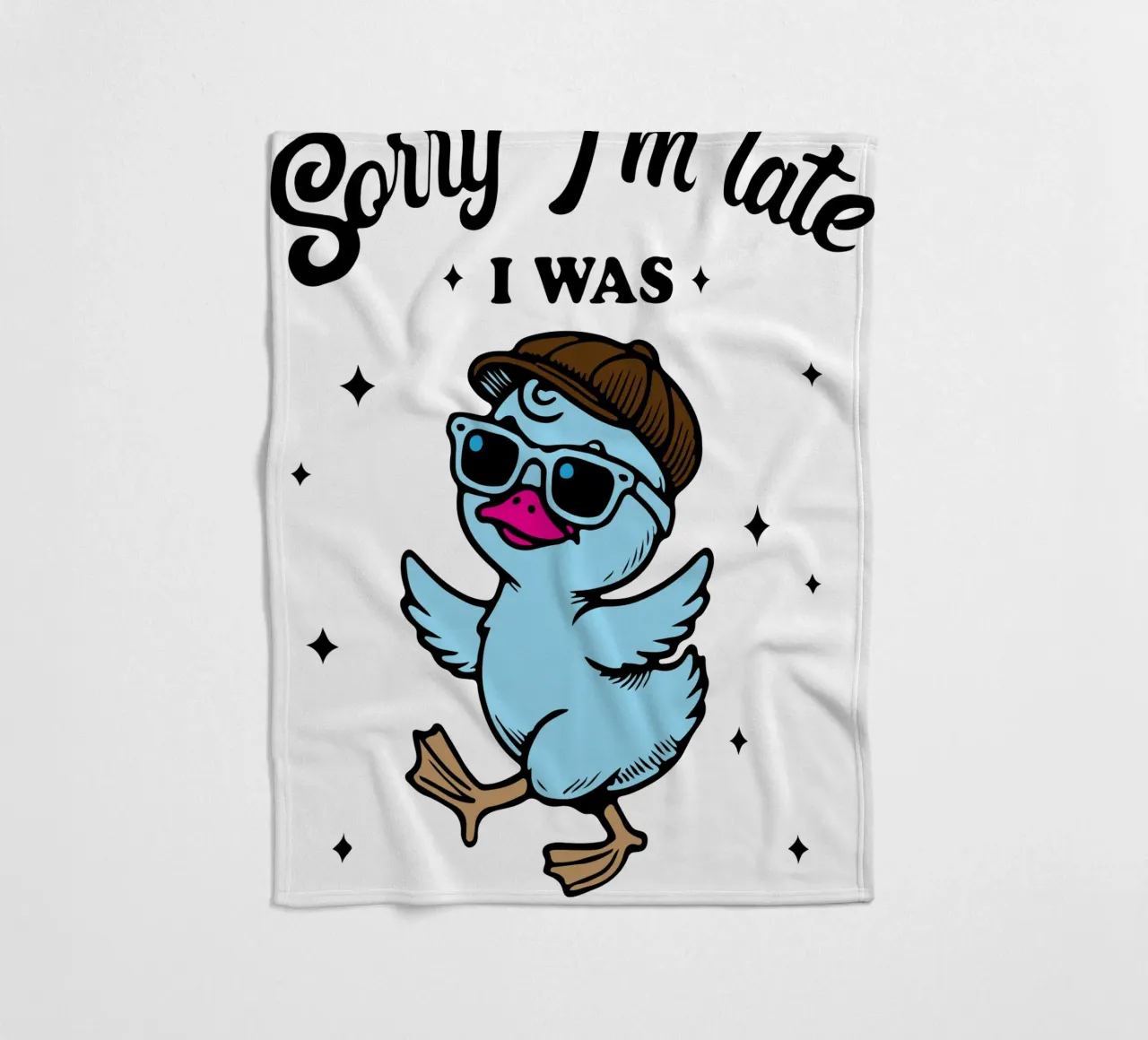 dilly dallyng funny duck coperta in pile da tanabaroo