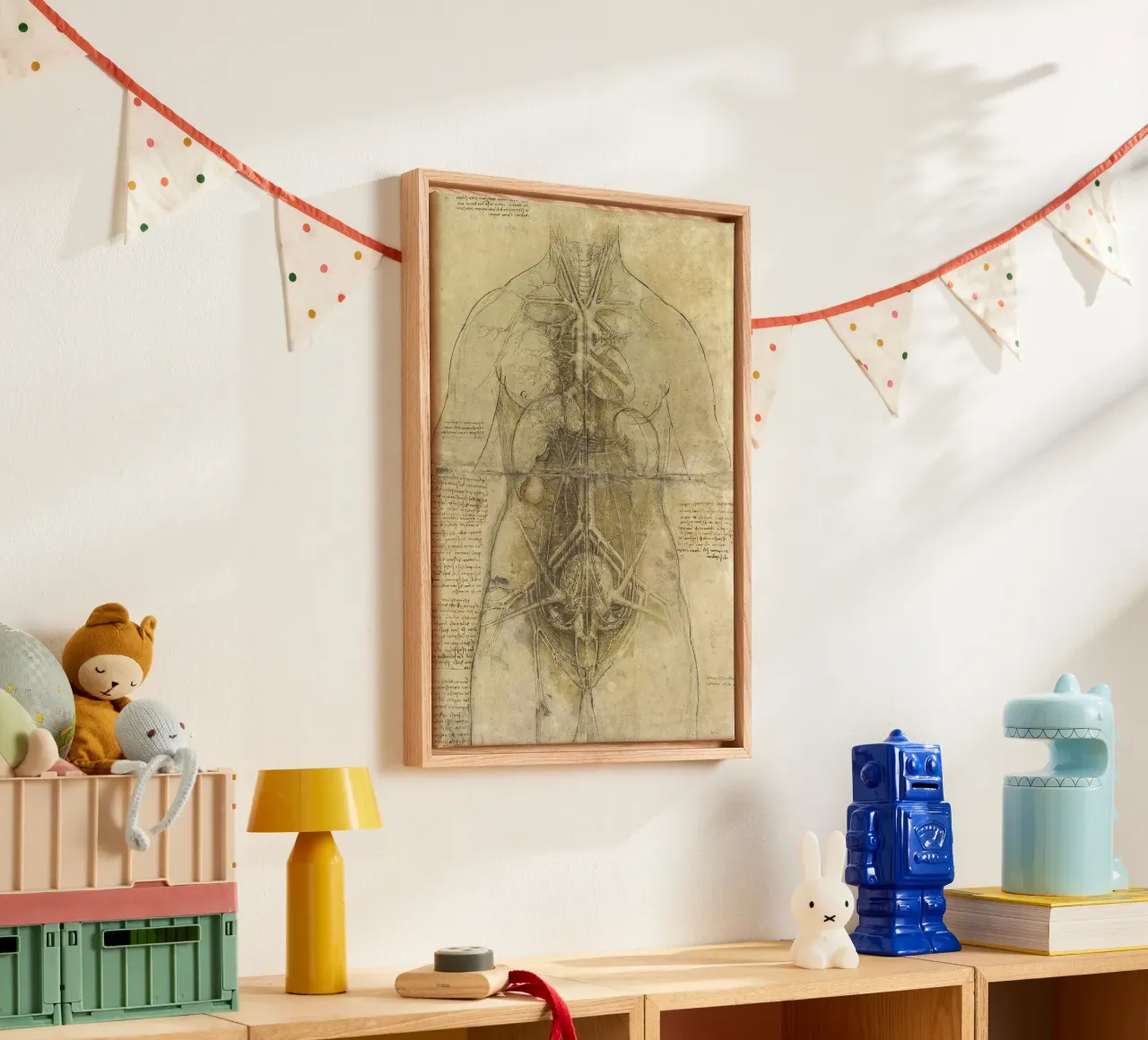 Anatomische studie door Leonardo da Vinci canvas met Baklijst van James McIntosh
