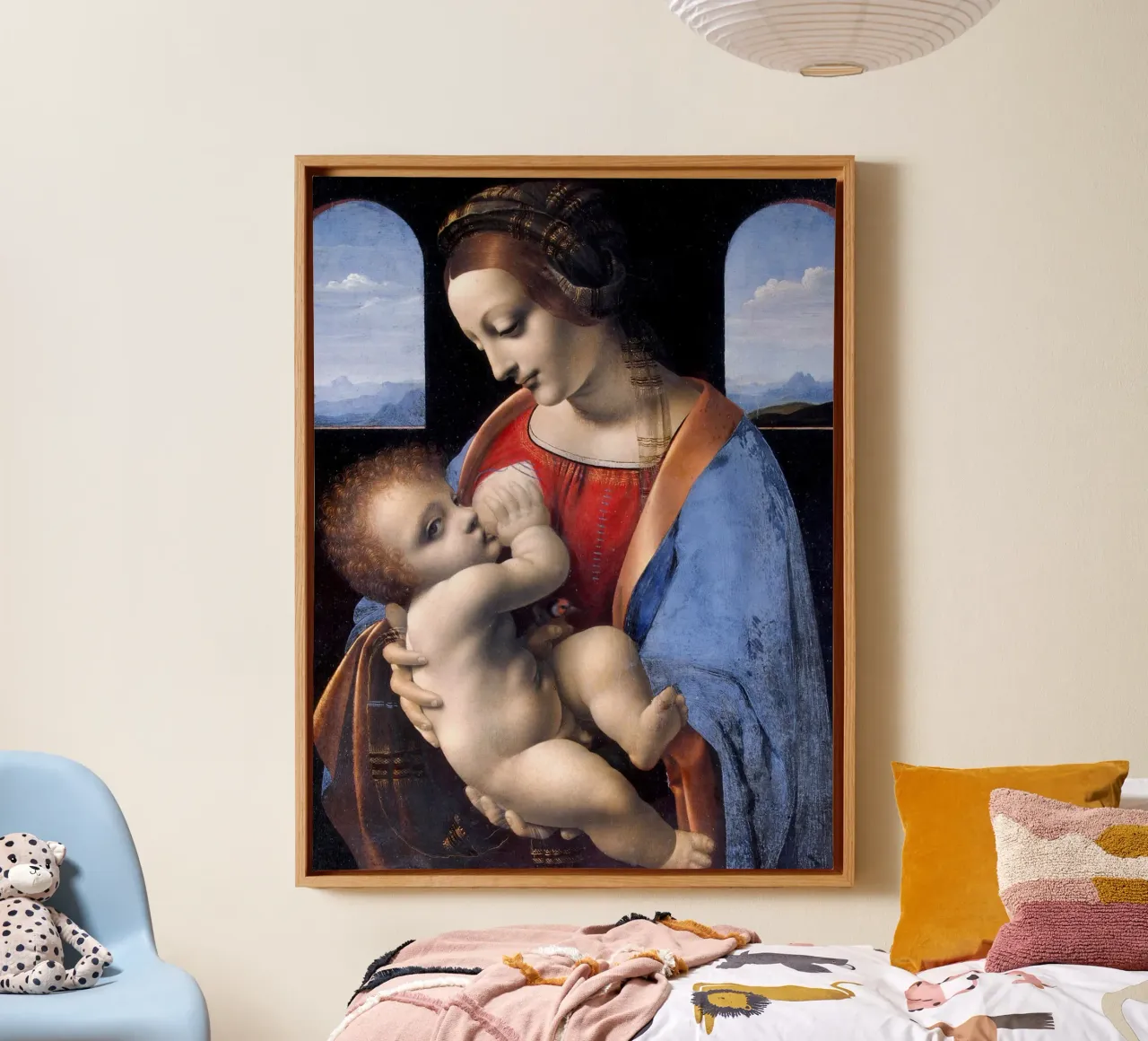 Madonna Litta by Leonardo da Vinci tela con Cornice a cassetta da James McIntosh