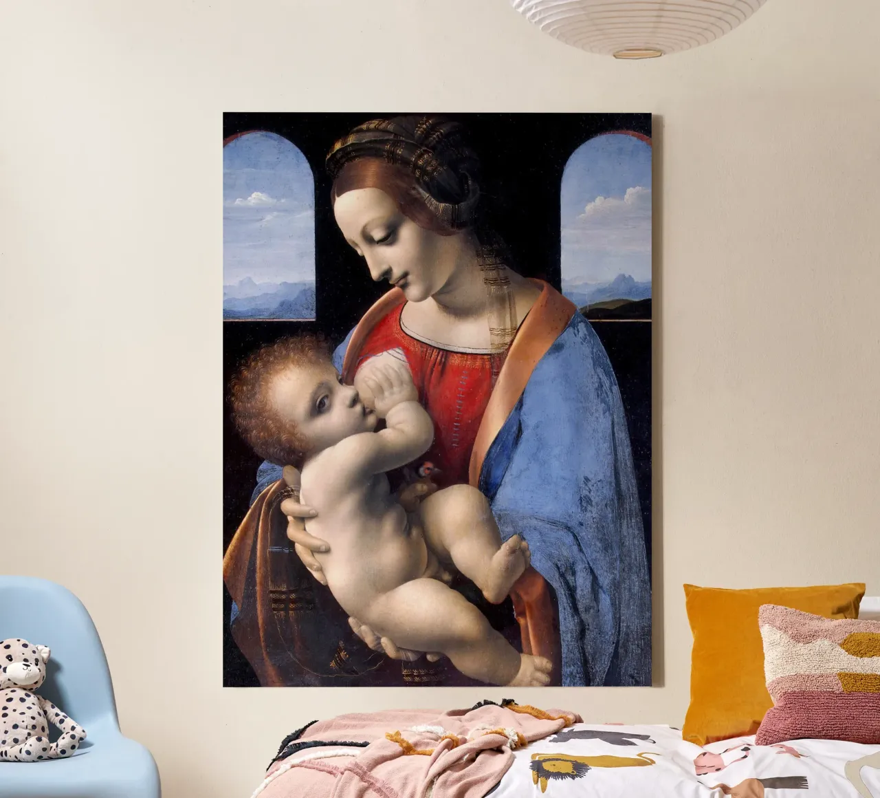 Madonna Litta by Leonardo da Vinci tela con Cornice a cassetta da James McIntosh