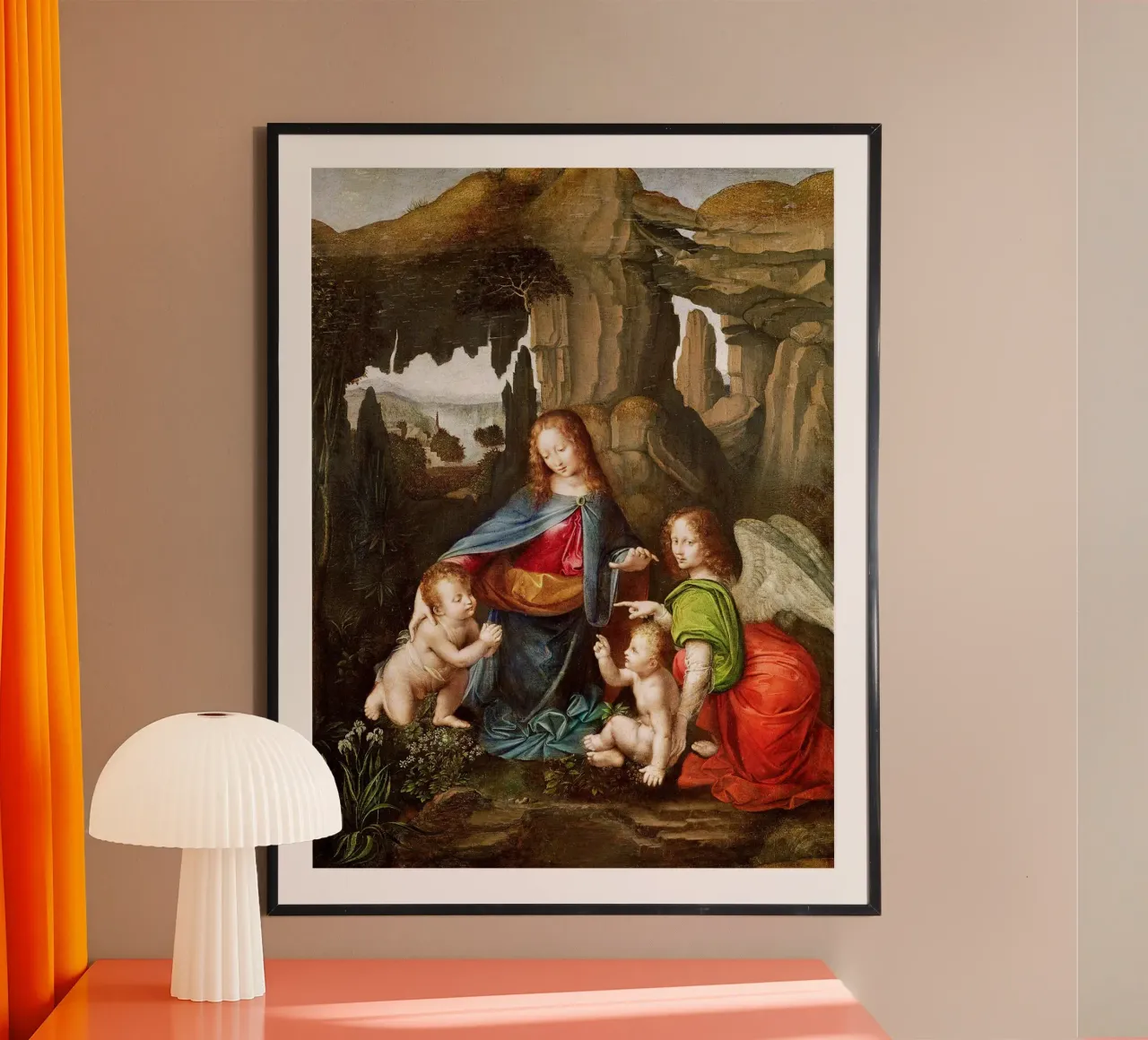 Madonna delle Rocce di Leonardo da Vinci poster da James McIntosh