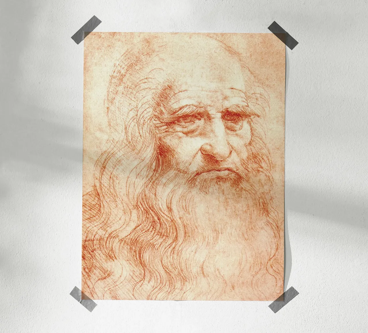 Ritratto di uomo in gesso rosso di Leonardo da Vinci poster da James McIntosh