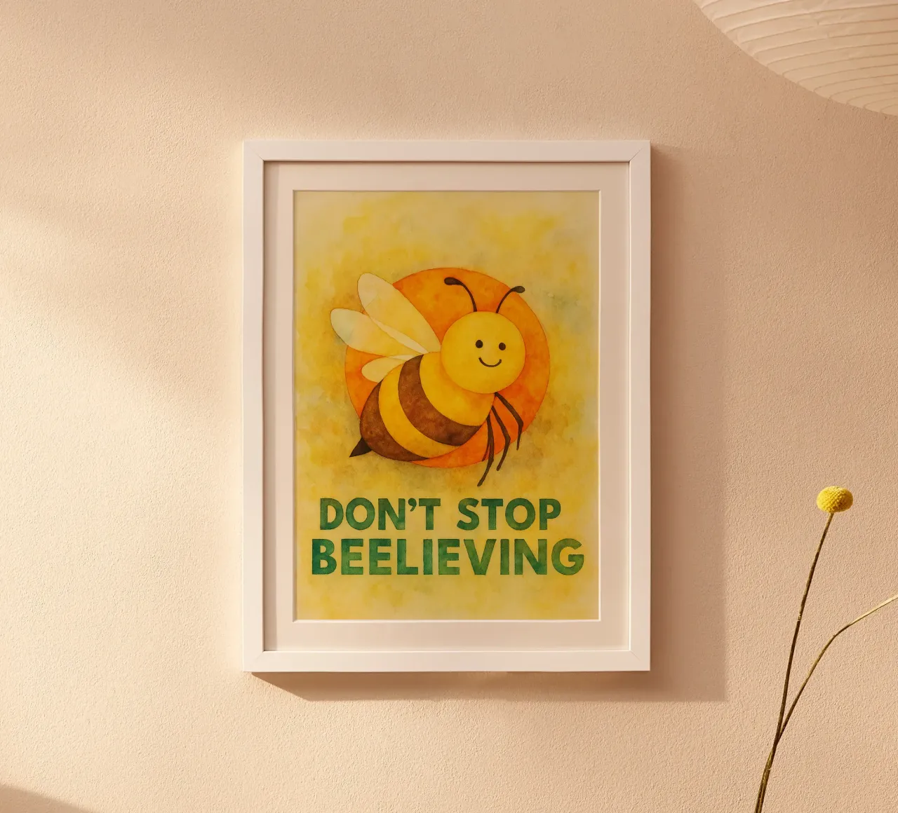 divertente beelieving poster da tanabaroo