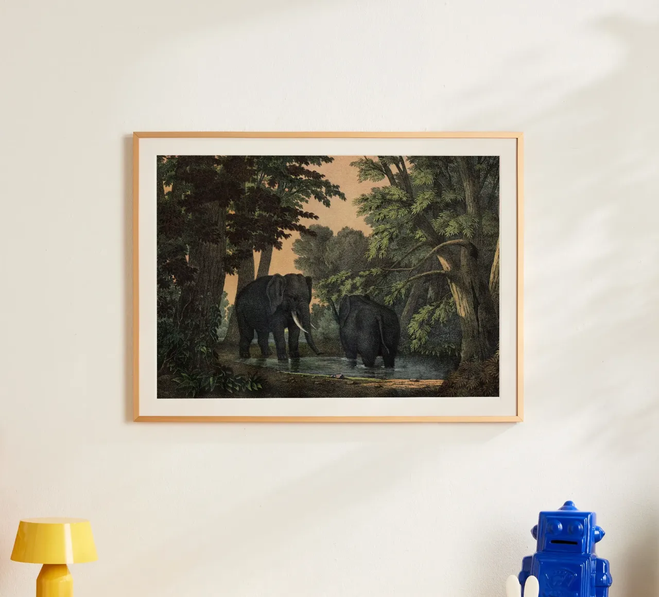 Vintage Kolb 5 Tafel 31 Elefant poster da Vintage Print Collection