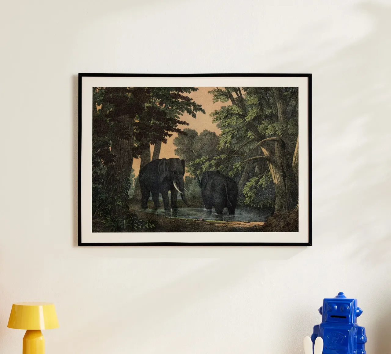 Vintage Kolb 5 Tafel 31 Elefant poster da Vintage Print Collection