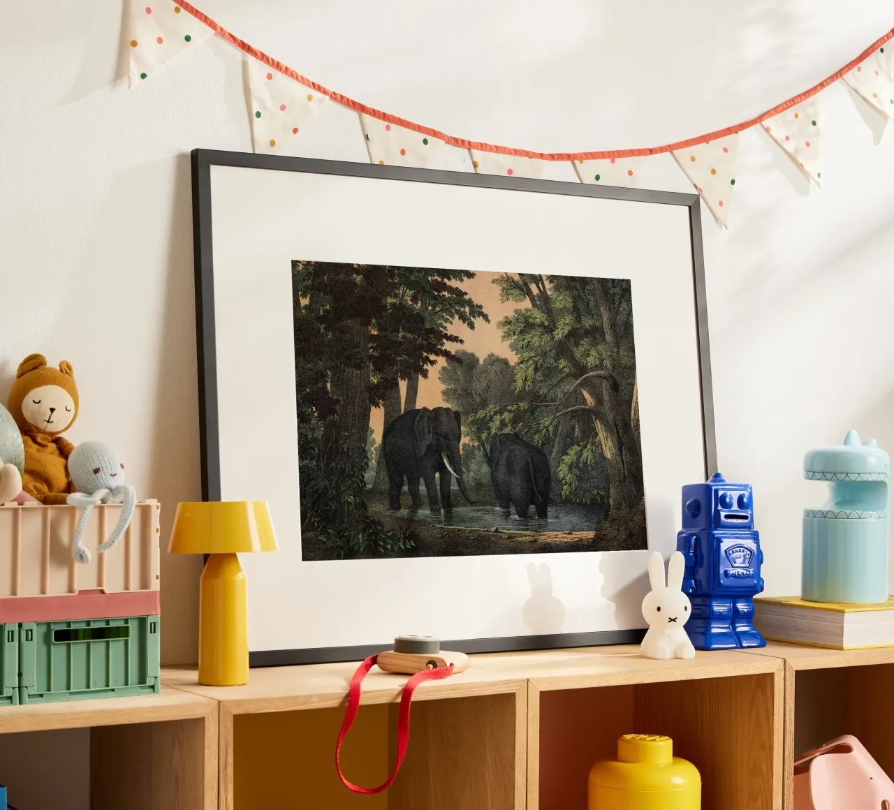 Vintage Kolb 5 Tafel 31 Elefant poster da Vintage Print Collection