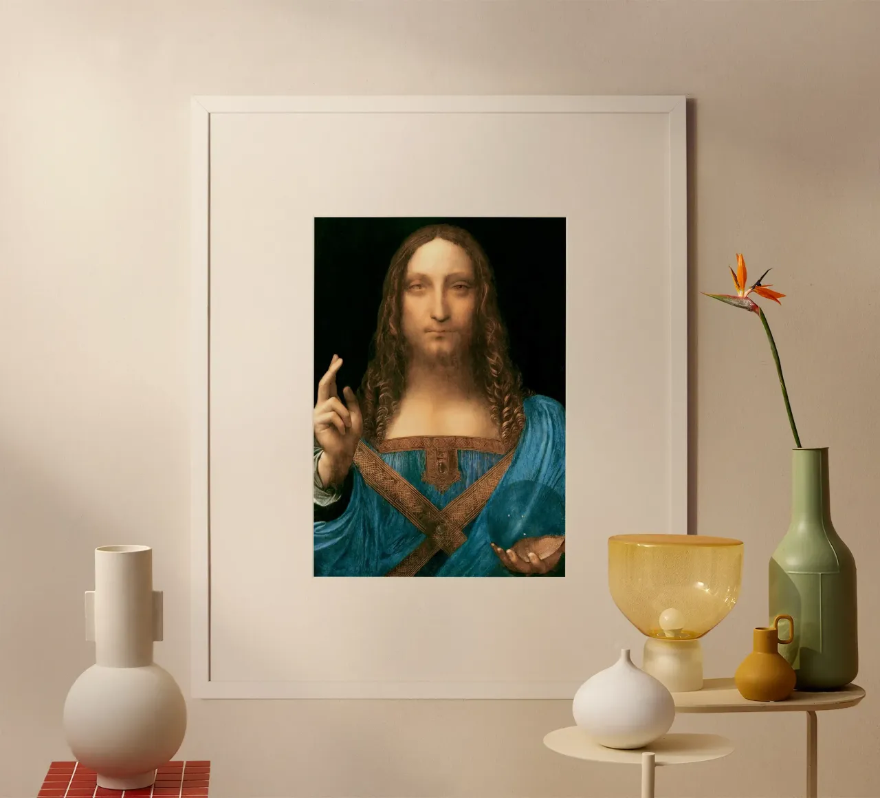 Salvator Mundi by Leonardo da Vinci poster da James McIntosh