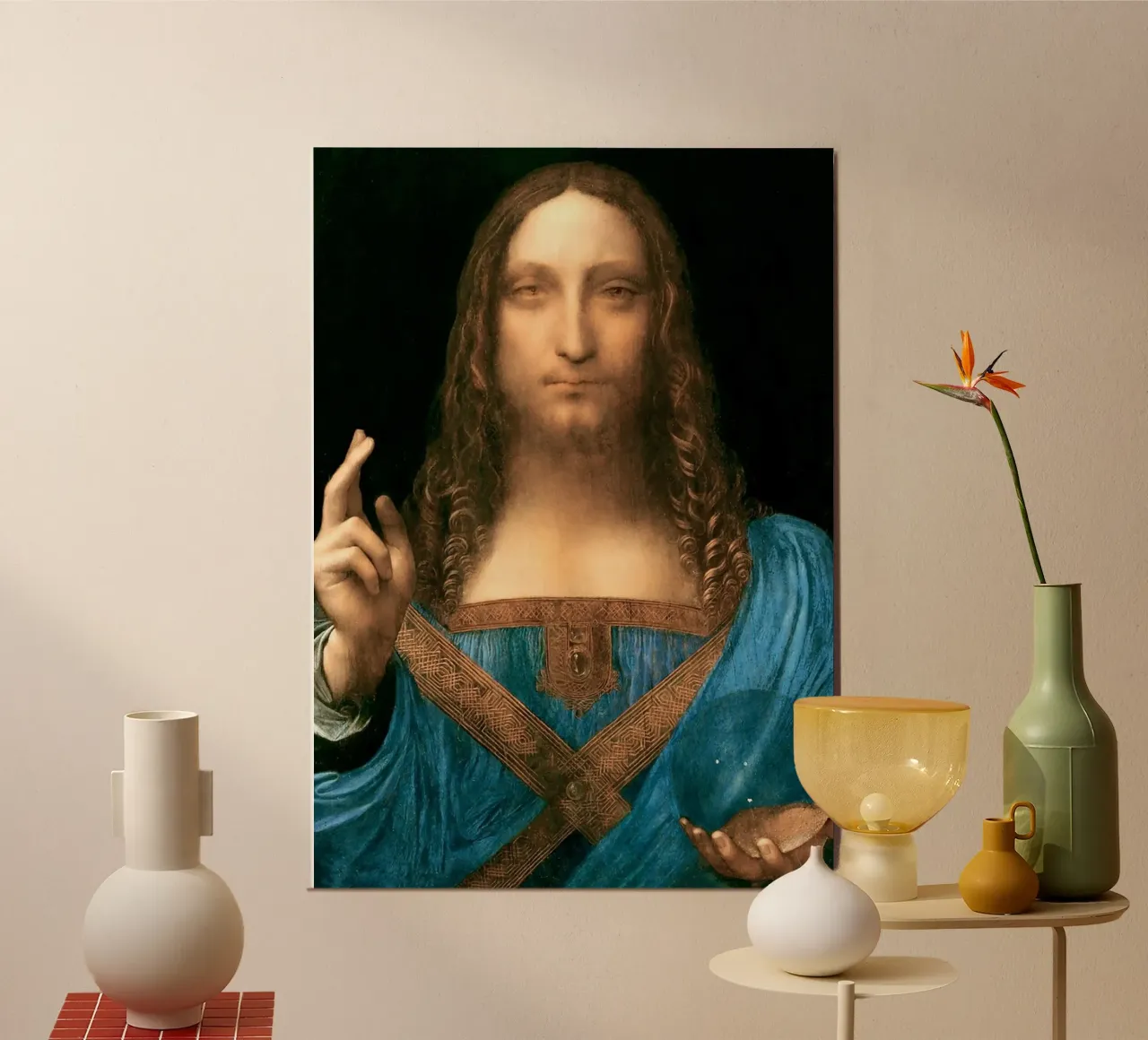 Salvator Mundi by Leonardo da Vinci poster da James McIntosh