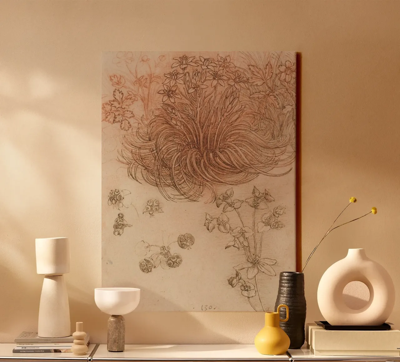 Star of Bethlehem by Leonardo da Vinci canvas with Floater frame by James McIntosh