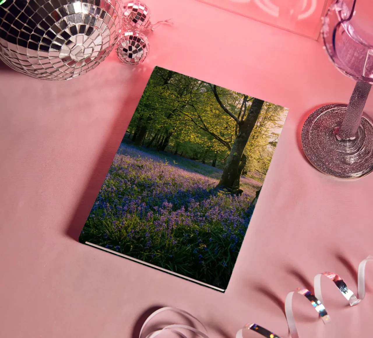 Overwhelmed with the most beautiful flower fields in the wor notebook by Nature's Palette