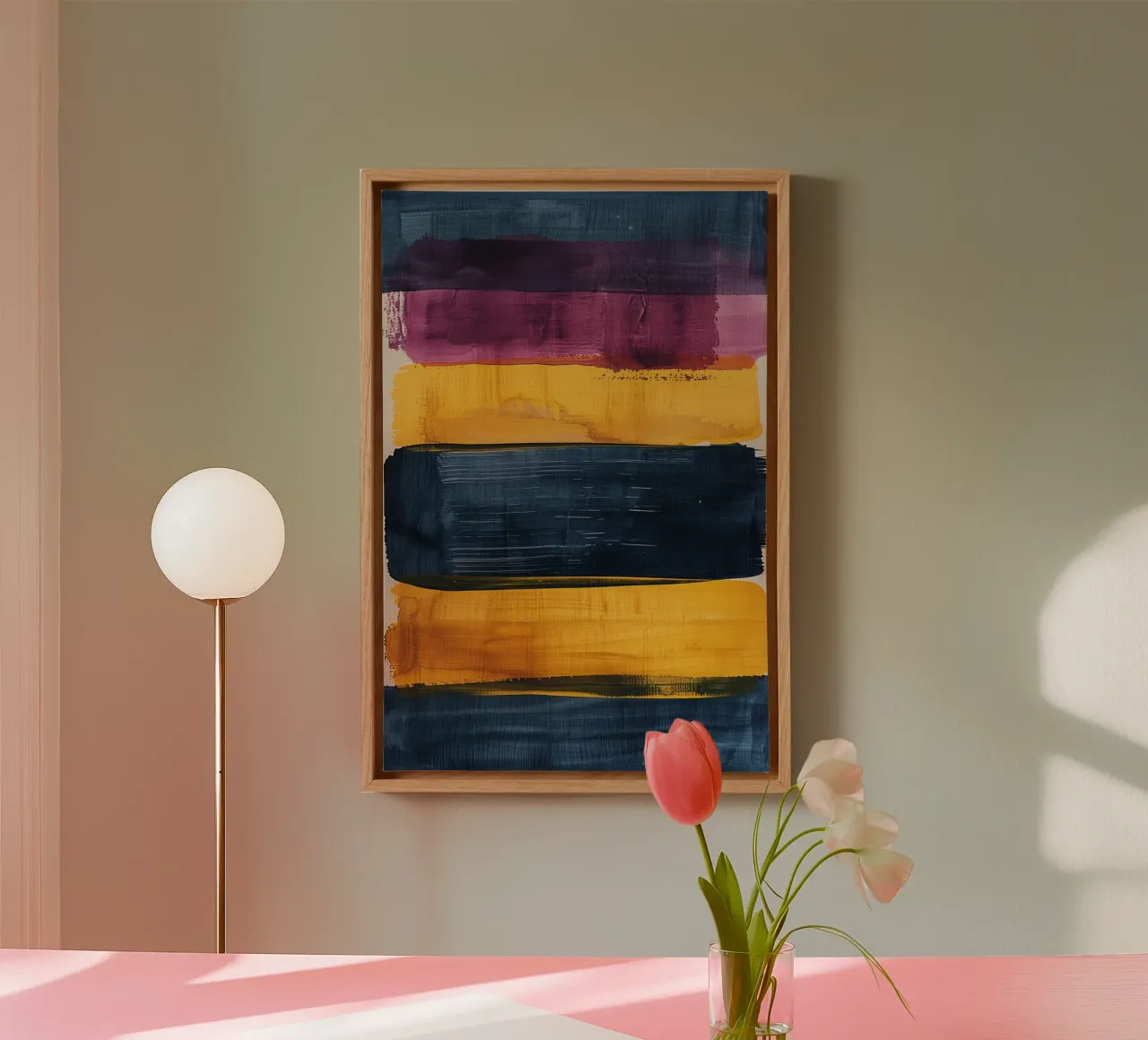 Layers of Silence canvas met Baklijst van Mosaic Dialogue