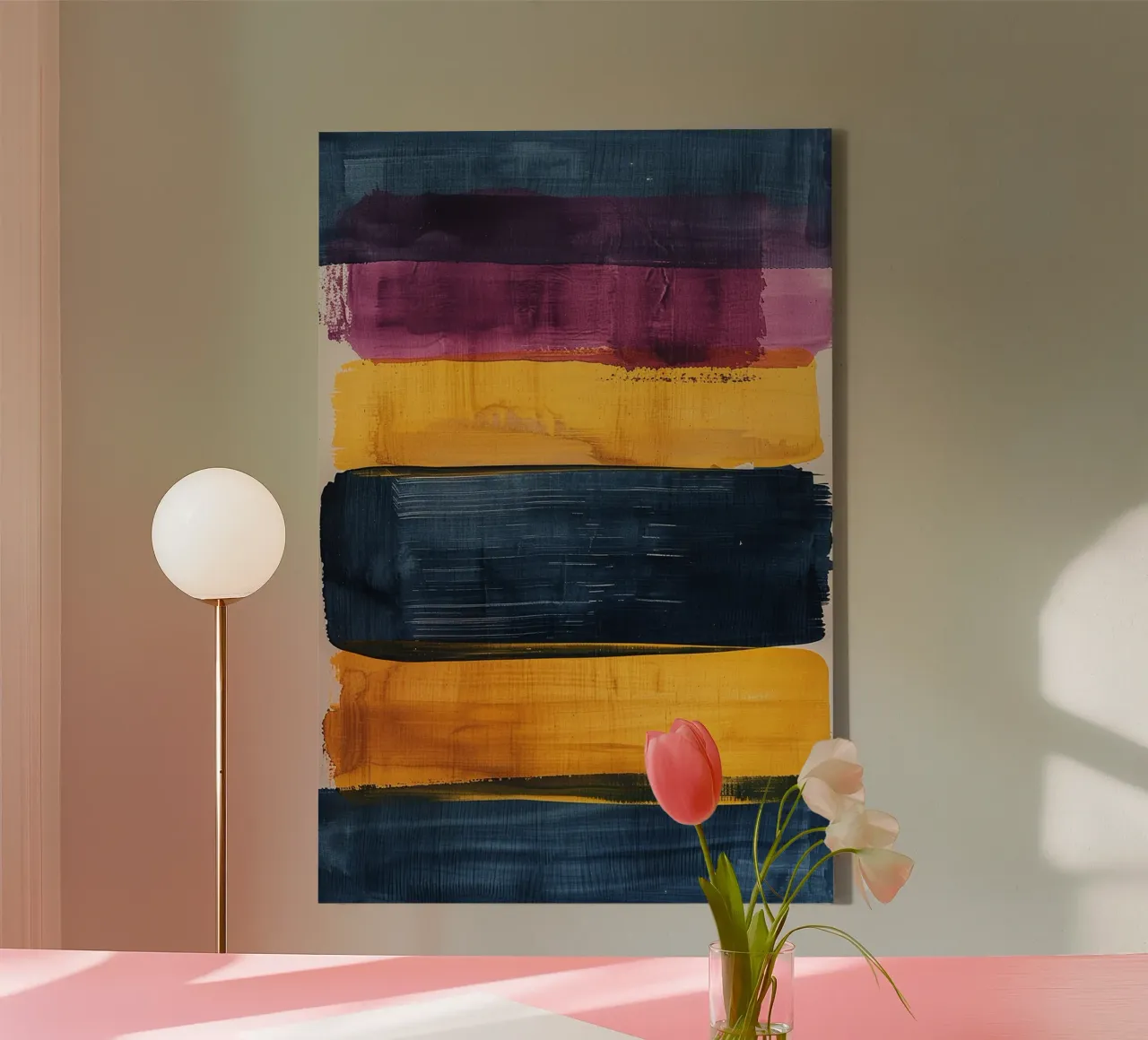 Layers of Silence canvas met Baklijst van Mosaic Dialogue