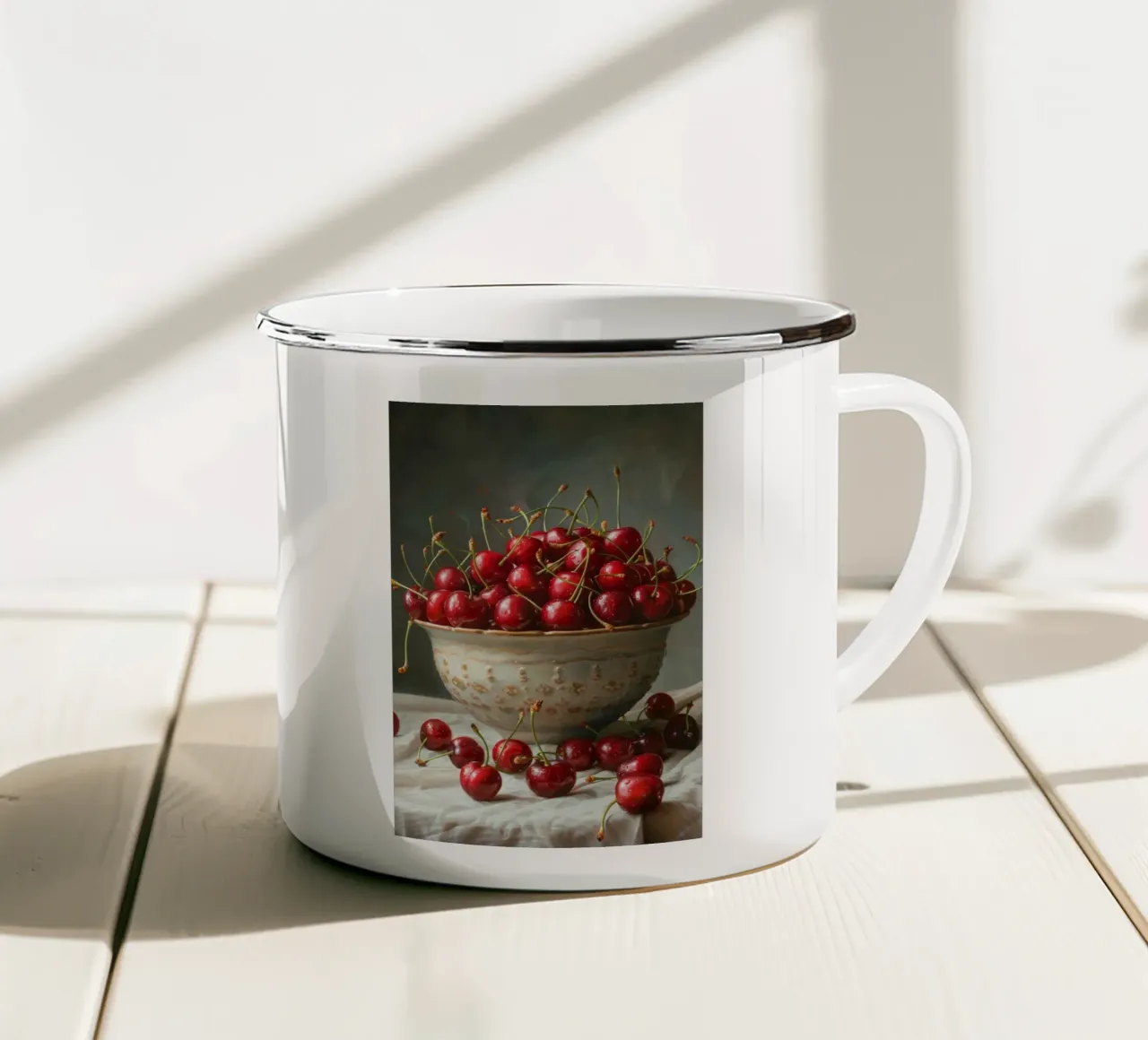 Bowl of Cherries tazza in smalto da lieblu