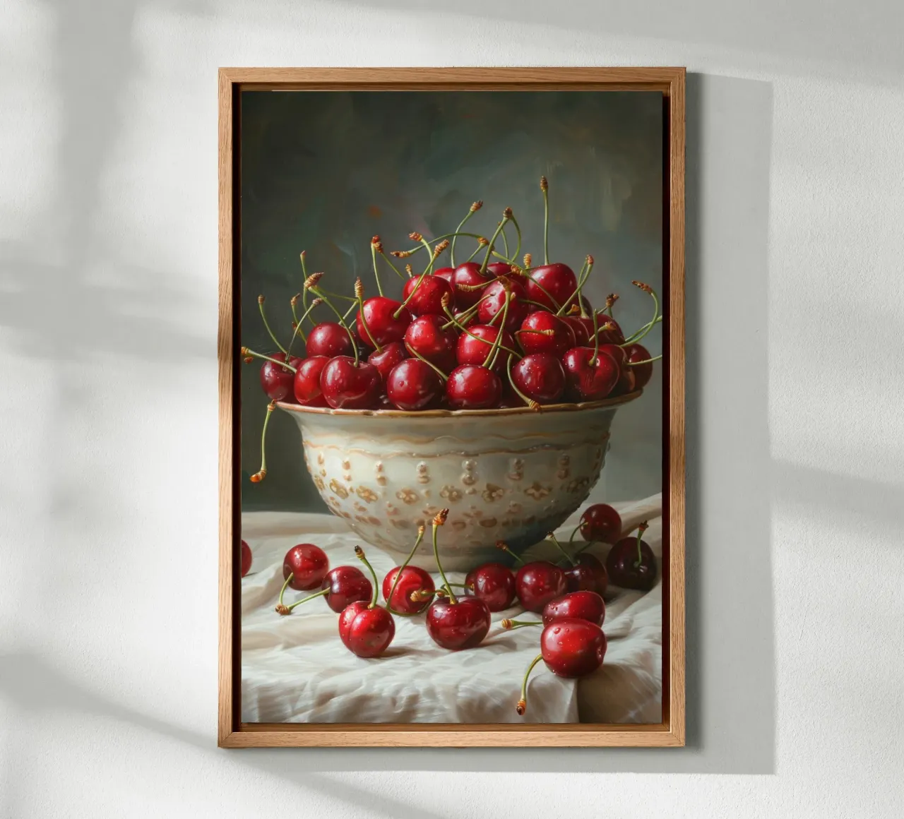 Bowl of Cherries tela con Cornice a cassetta da lieblu