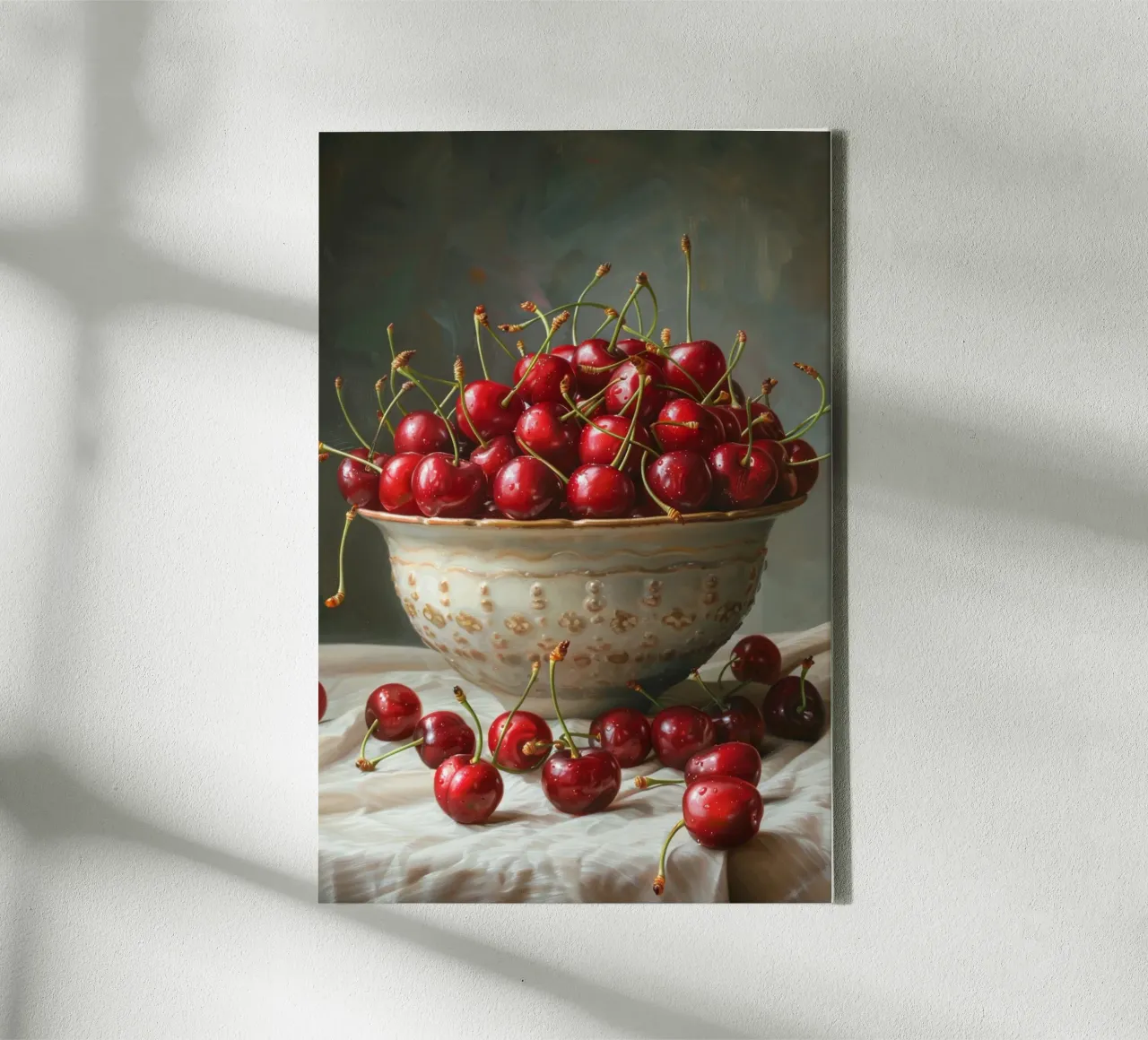 Bowl of Cherries tela con Cornice a cassetta da lieblu