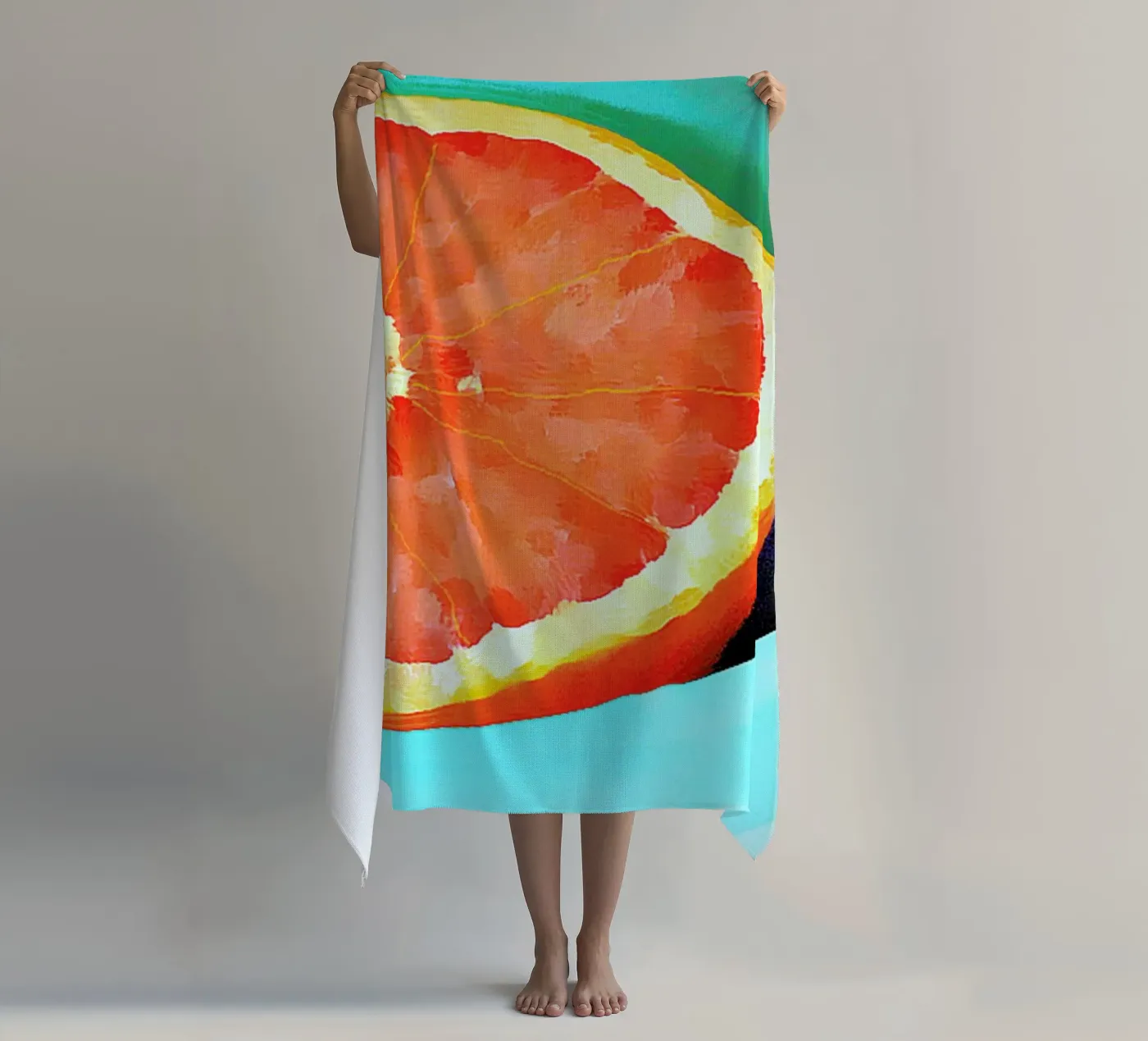 Grapefast beach towel by Xchange Art Studio