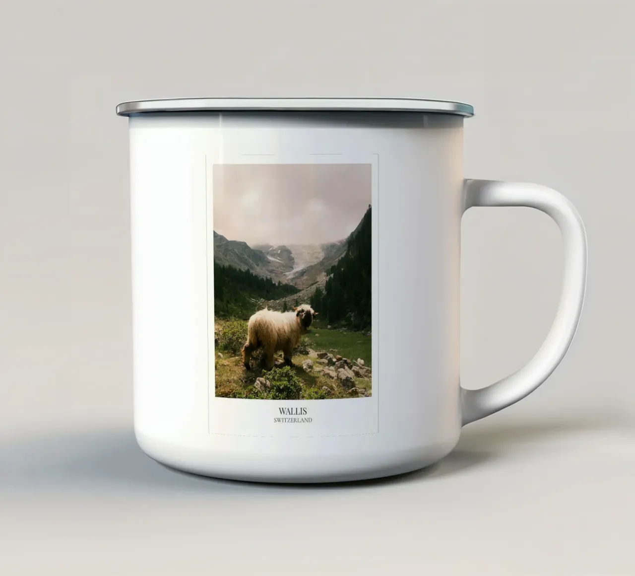 Wallis II: Switzerland tazza in smalto da FujiFrames