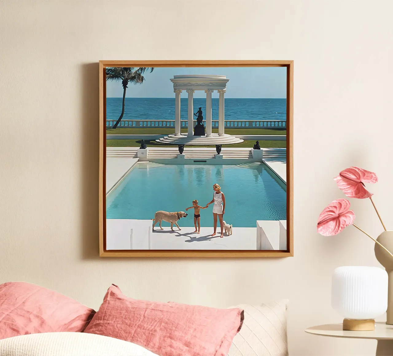 Slim Aarons photo 9 canvas with Floater frame by domherrick1