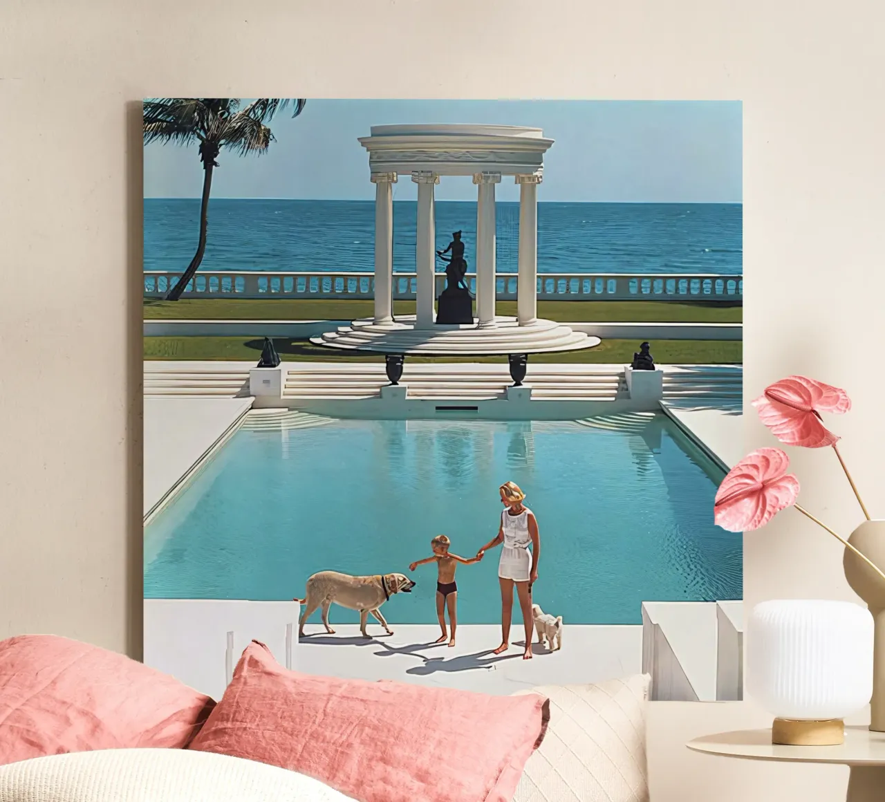 Slim Aarons photo 9 canvas with Floater frame by domherrick1