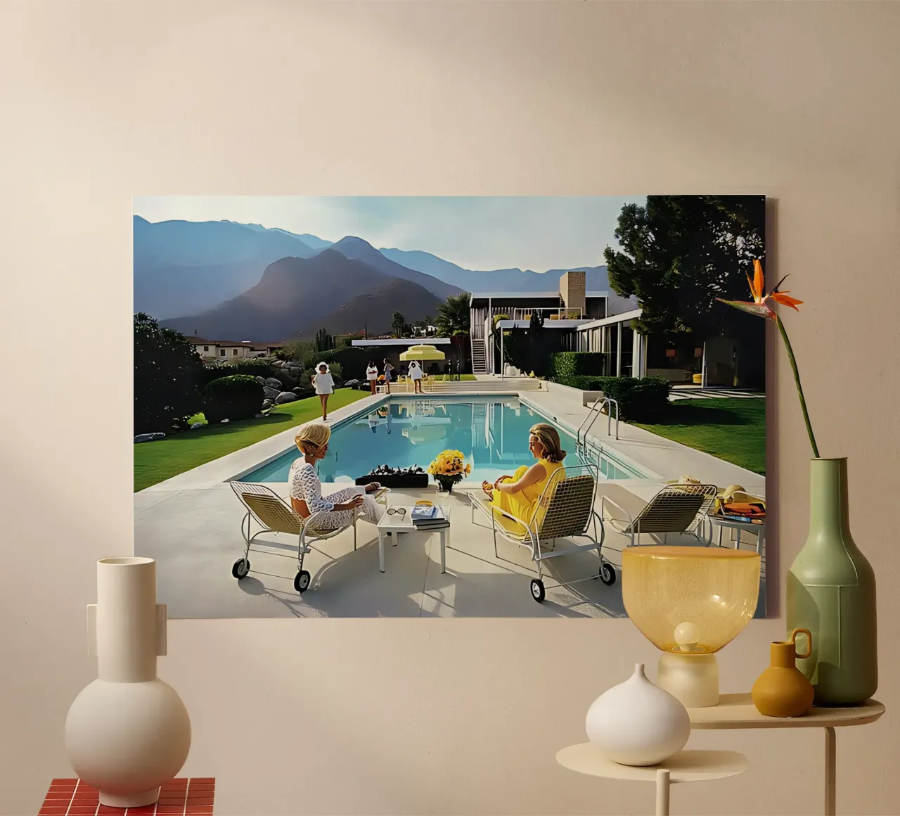 Slim Aarons photo 11 canvas with Floater frame by domherrick1
