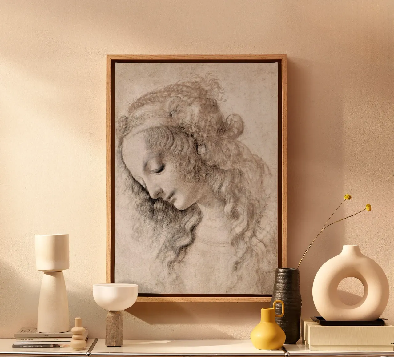 Study of Mary Magdalene canvas with Floater frame by James McIntosh
