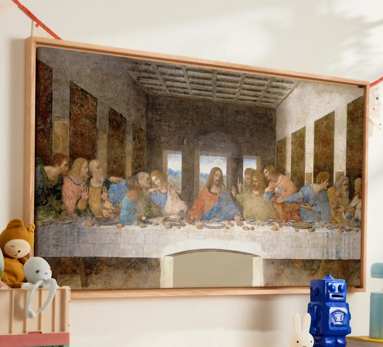 The Last Supper II by Leonardo da Vinci canvas with Floater frame by James McIntosh