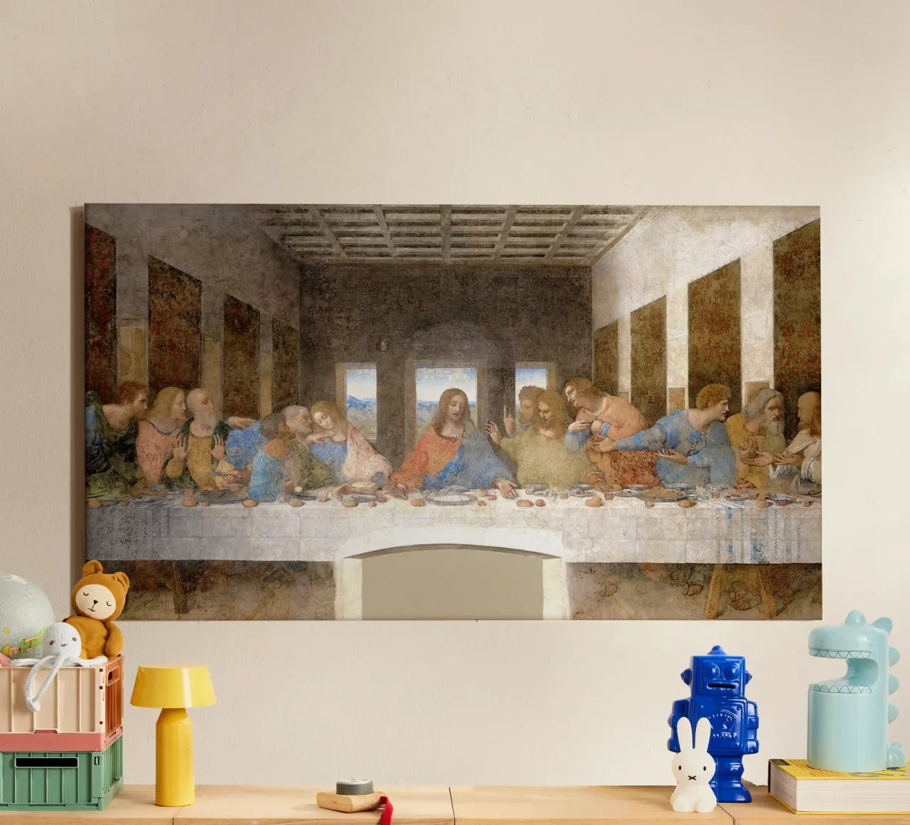 The Last Supper II by Leonardo da Vinci canvas with Floater frame by James McIntosh