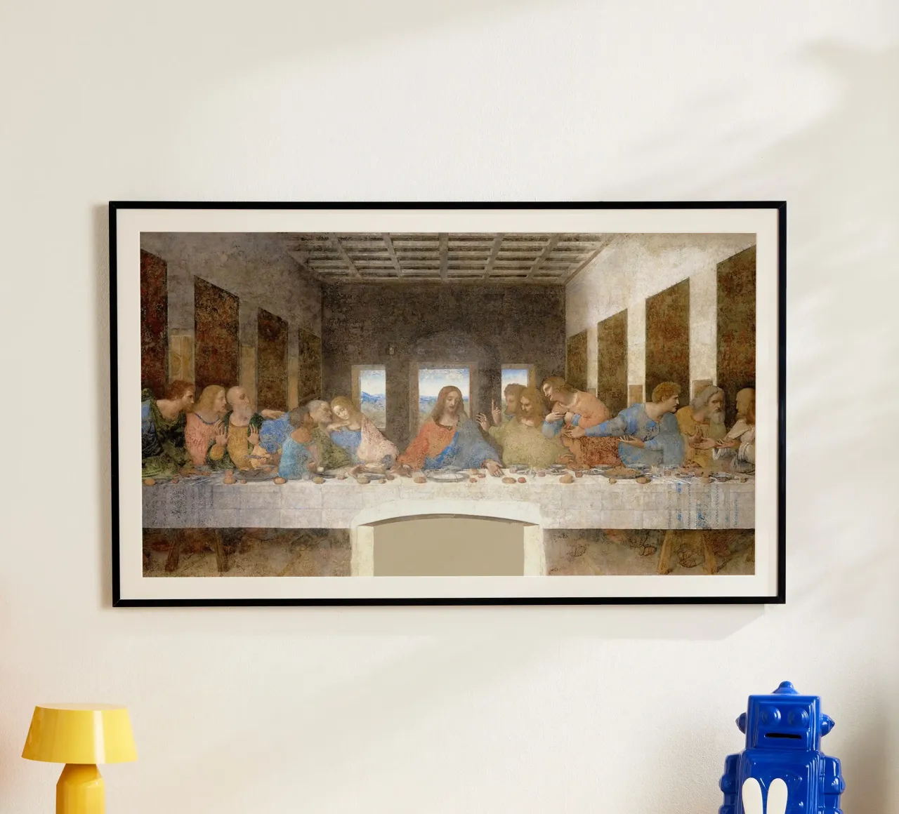 L'Ultima Cena II di Leonardo da Vinci poster con telaio in alluminio da James McIntosh