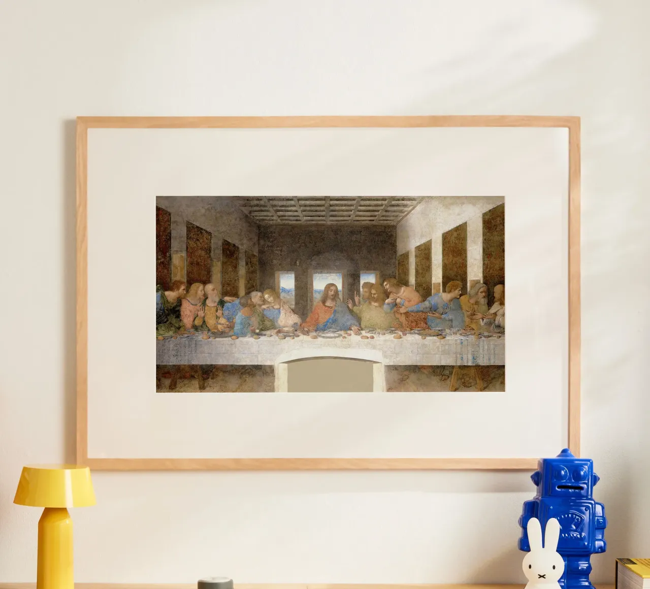 L'Ultima Cena II di Leonardo da Vinci poster con telaio in alluminio da James McIntosh