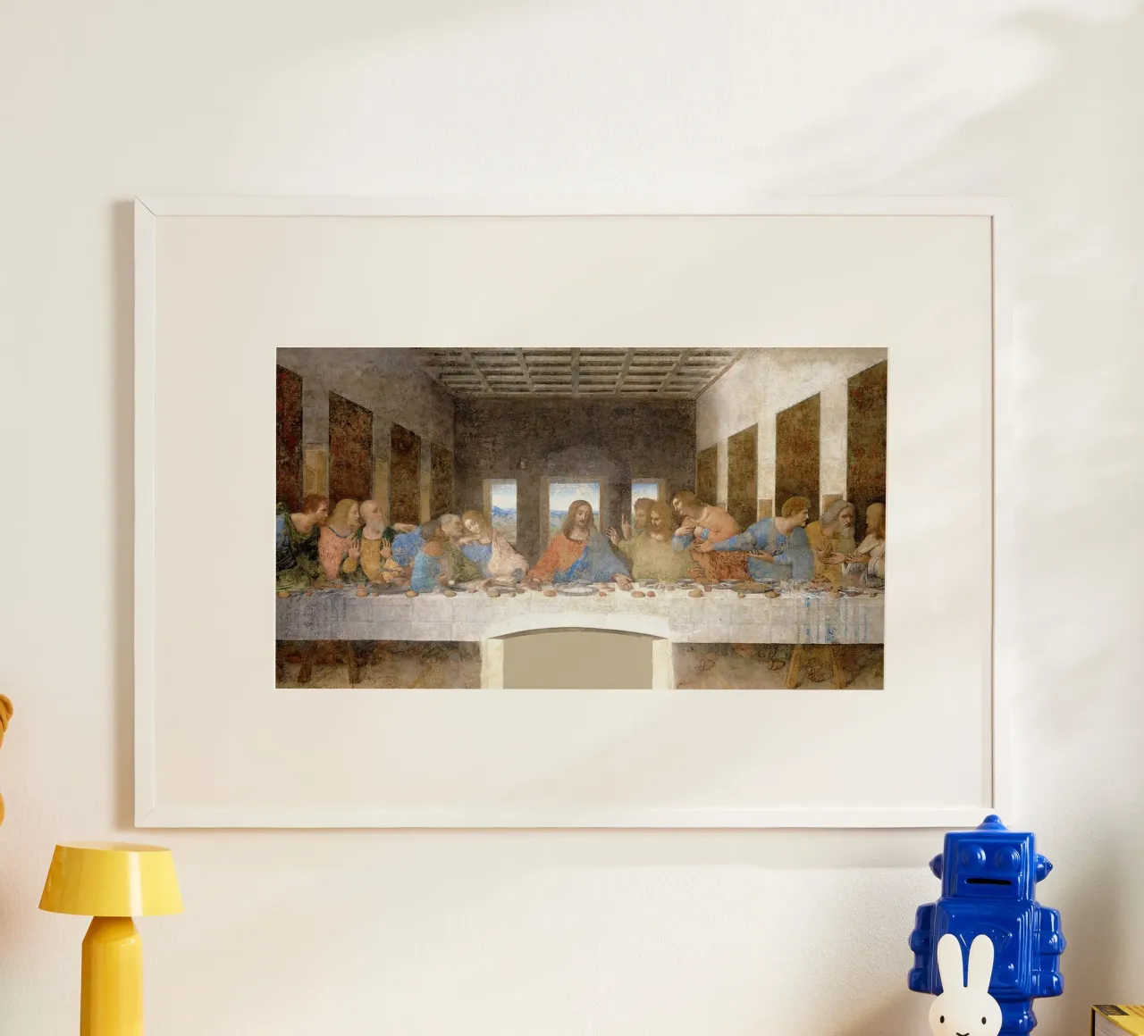 L'Ultima Cena II di Leonardo da Vinci poster con telaio in alluminio da James McIntosh