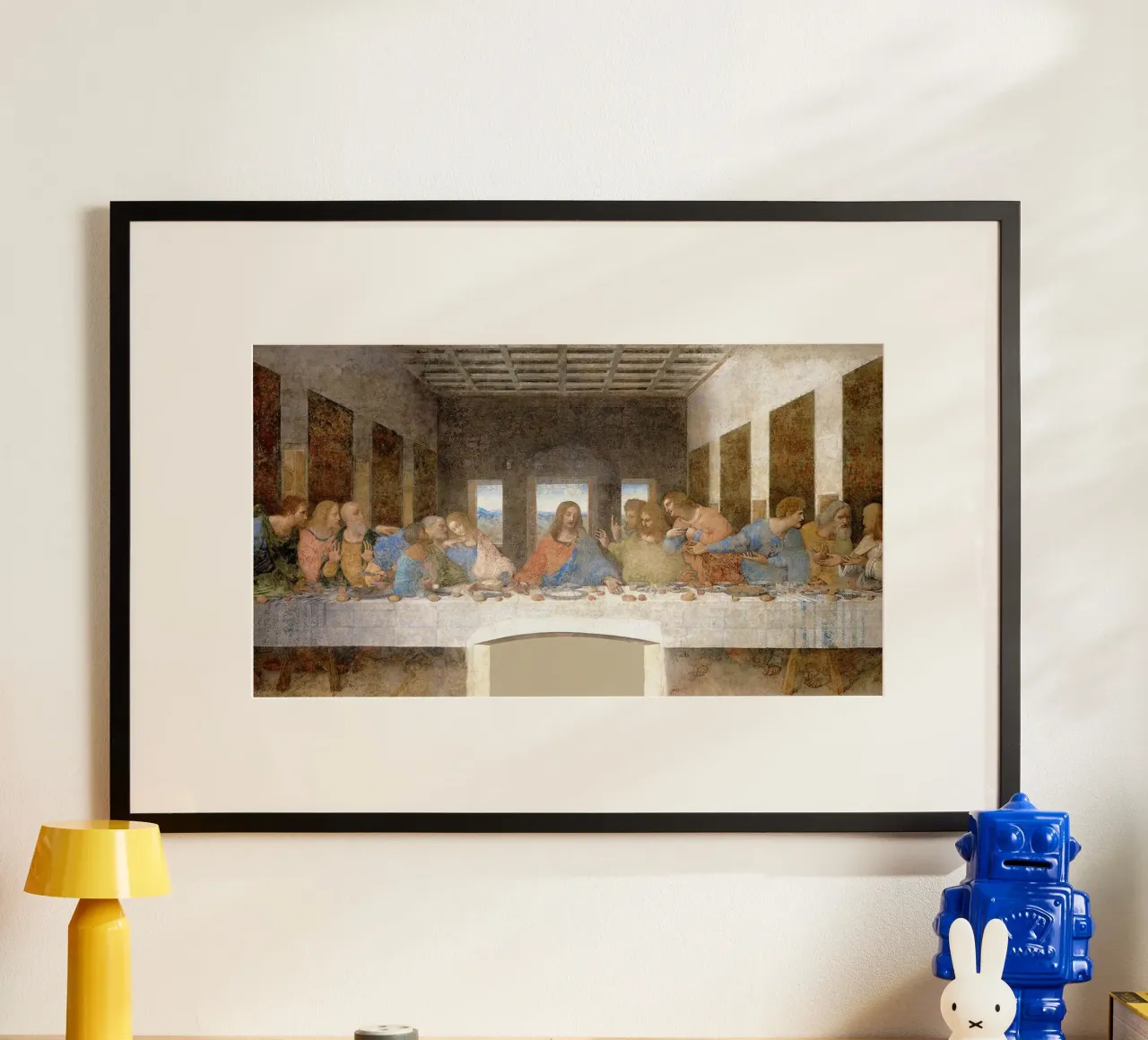L'Ultima Cena II di Leonardo da Vinci poster con telaio in alluminio da James McIntosh