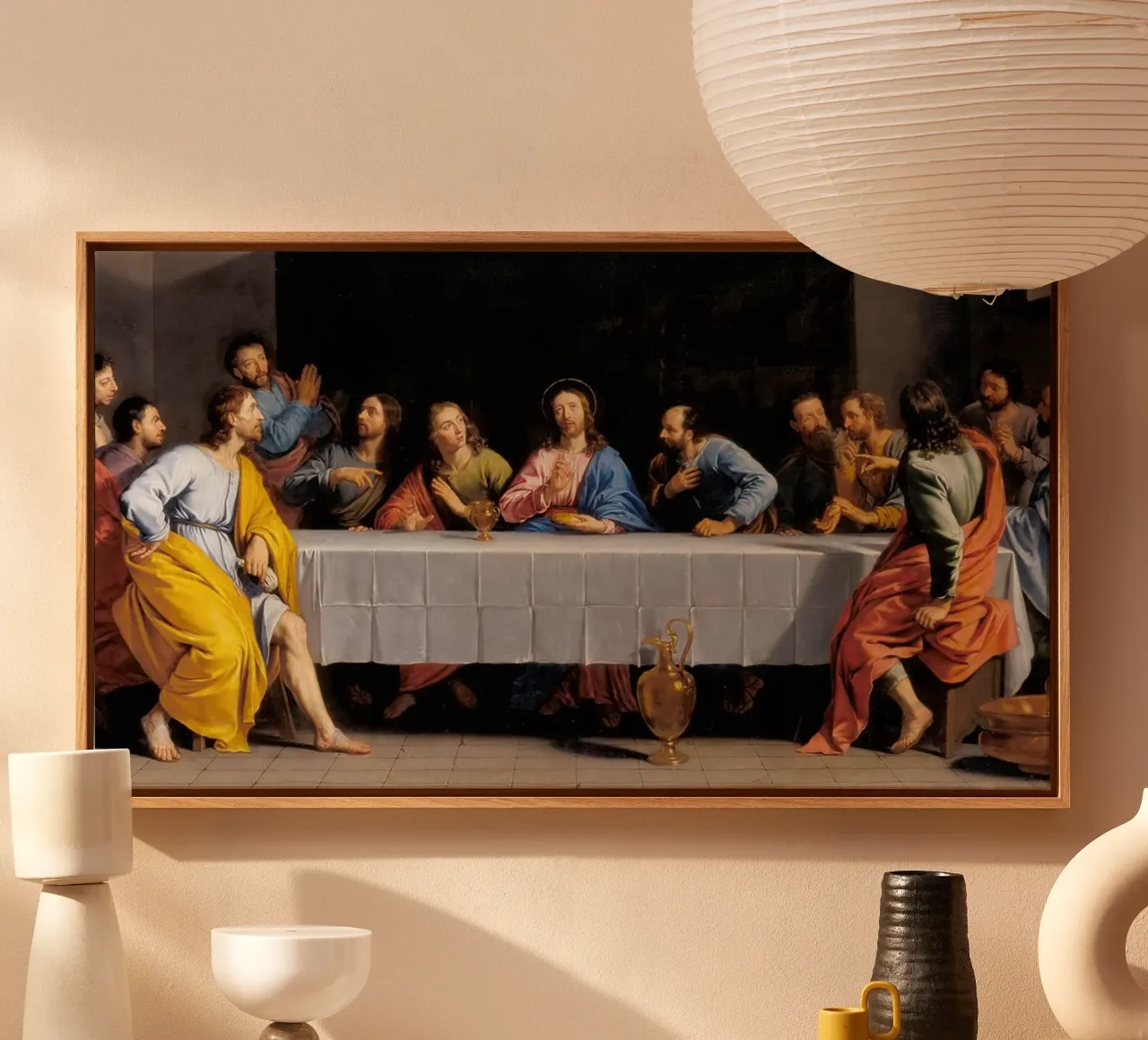 The Last Supper, Philippe de Champaigne canvas with Floater frame by James McIntosh