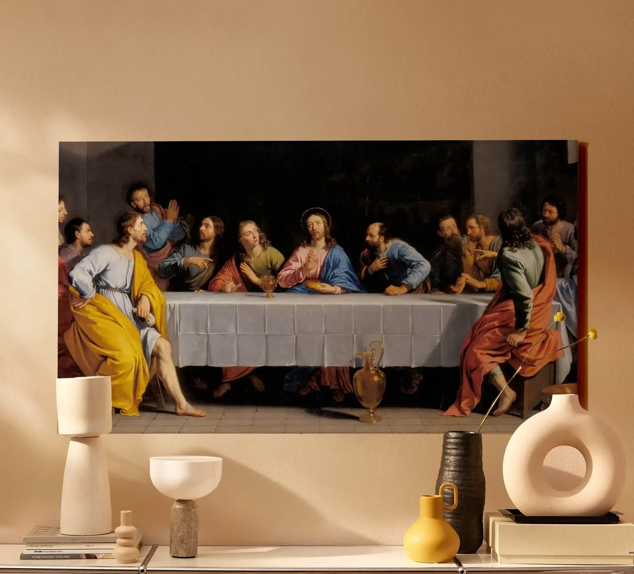 The Last Supper, Philippe de Champaigne canvas with Floater frame by James McIntosh