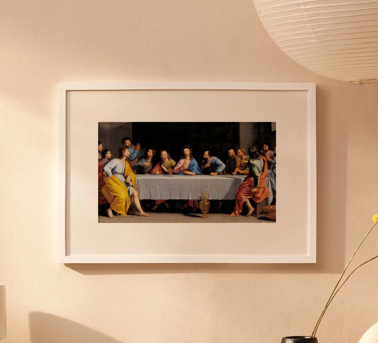 L'ultima cena, Philippe de Champaigne poster con telaio in plastica da James McIntosh