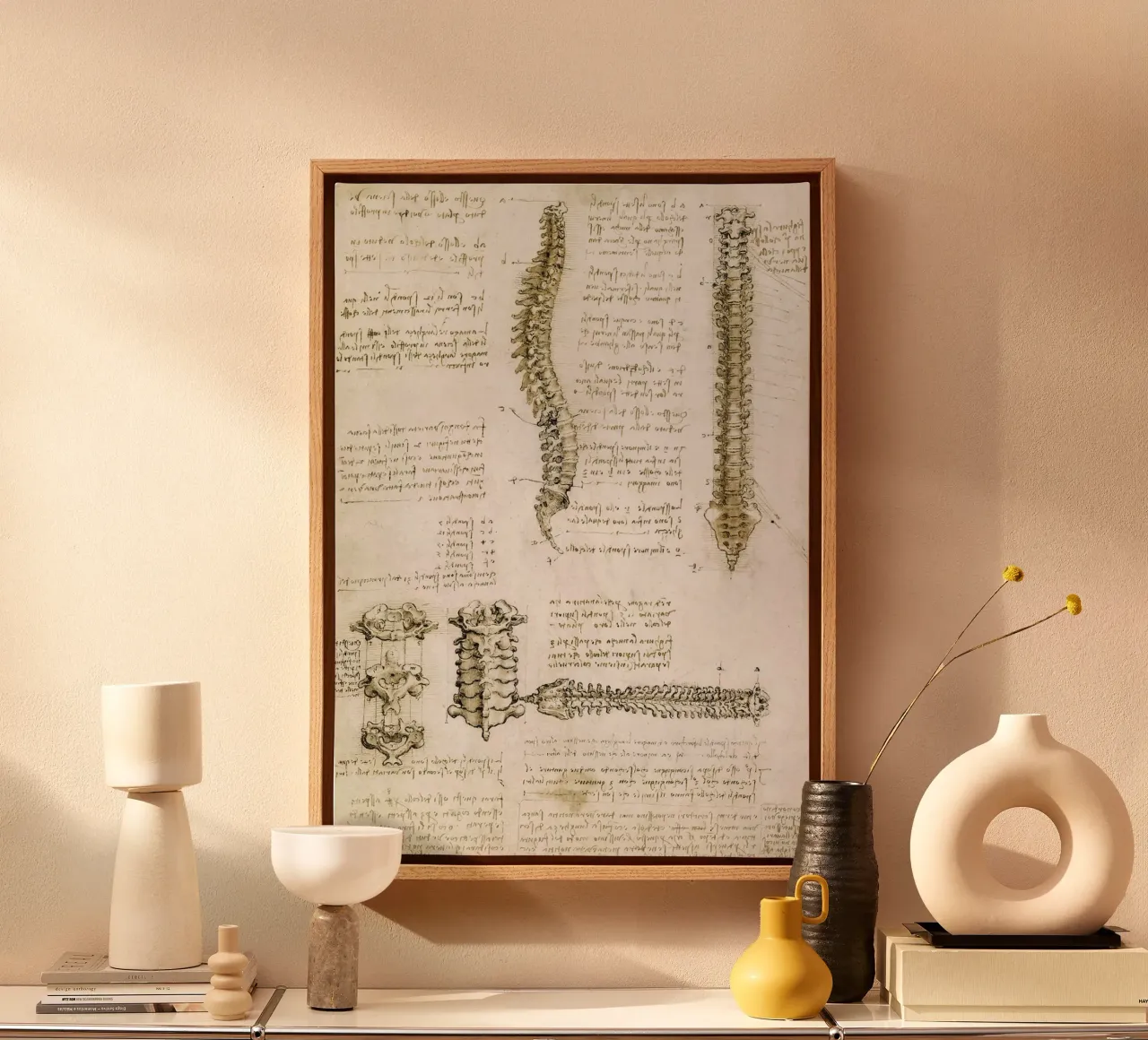 The Spine by Leonardo da Vinci tela con Cornice a cassetta da James McIntosh